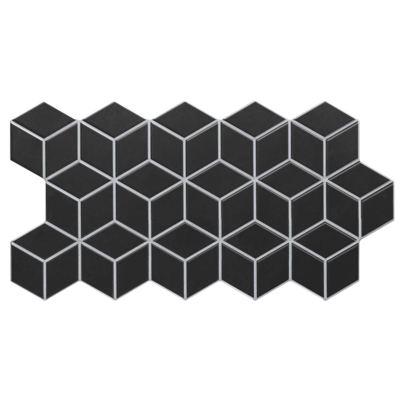 RHOMBUS BLACK MAT 26,5X51 GAT.1 (P.72687)