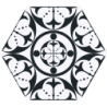 CARNABY BLACK HEXAGON SATYNA 28,5X33 GAT.1 (P.72563)