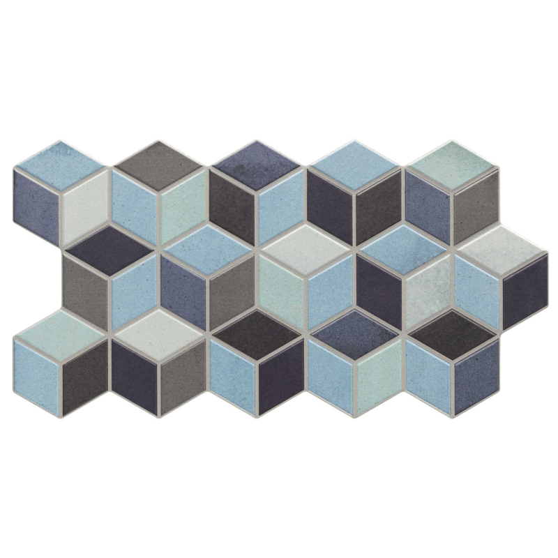RHOMBUS BLUE MAT 26,5X51 GAT.1 (P.72689)
