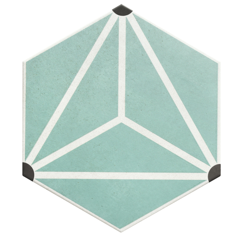 OSAKA AQUA HEXAGON MAT 28,5X33 GAT.1 (P.73119)
