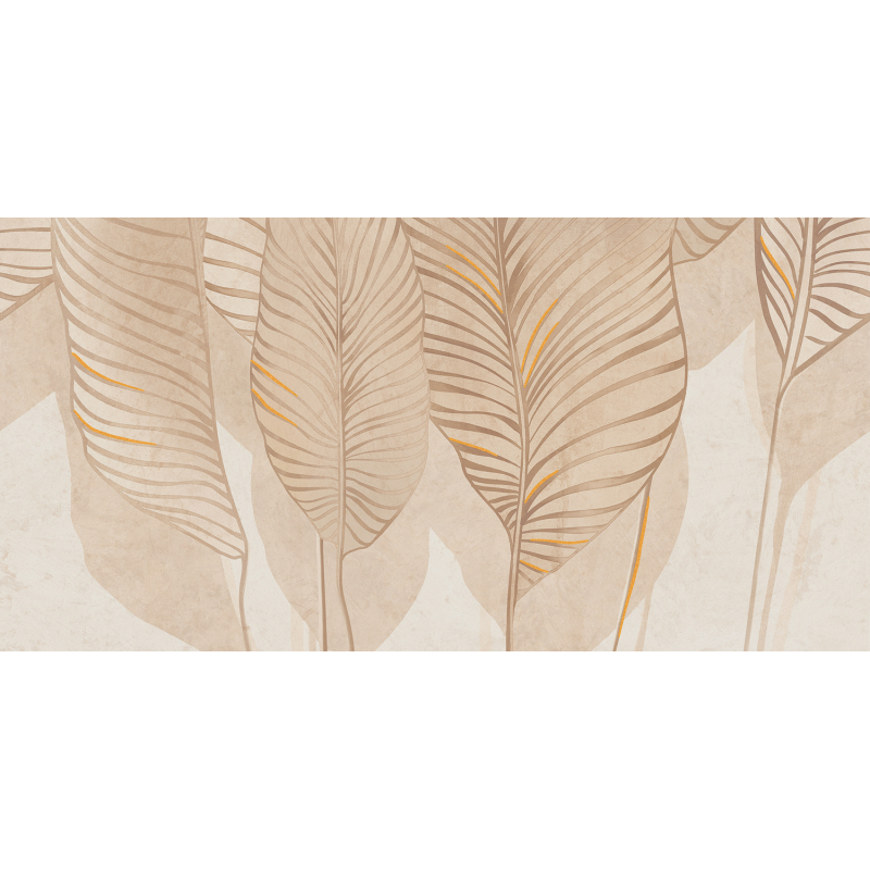 Obraz gresowy ścienny Mild Clay leaves B 119,8x59,8x0,8 GAT.1 (P.74579)