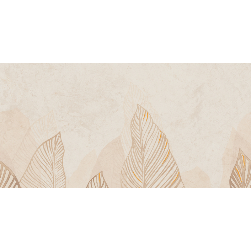Obraz gresowy ścienny Mild Clay leaves D 119,8x59,8x0,8 GAT.1 (P.74583)