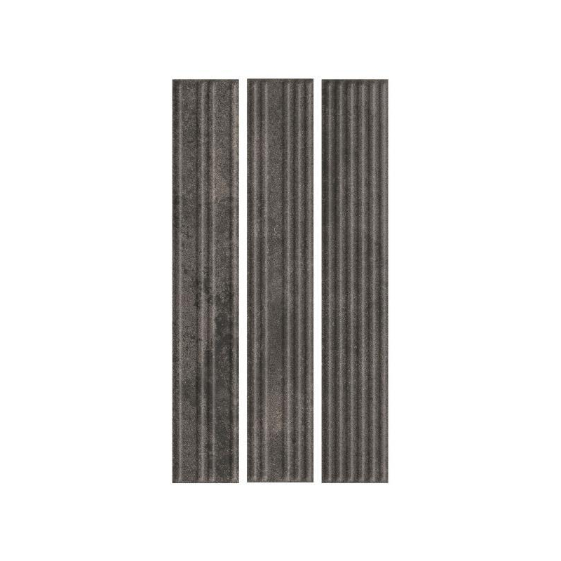 CARRIZO BASALT ELEWACJA STRUKTURA STRIPES MIX MAT 39,7x6,5 GAT.1 (P.77059)