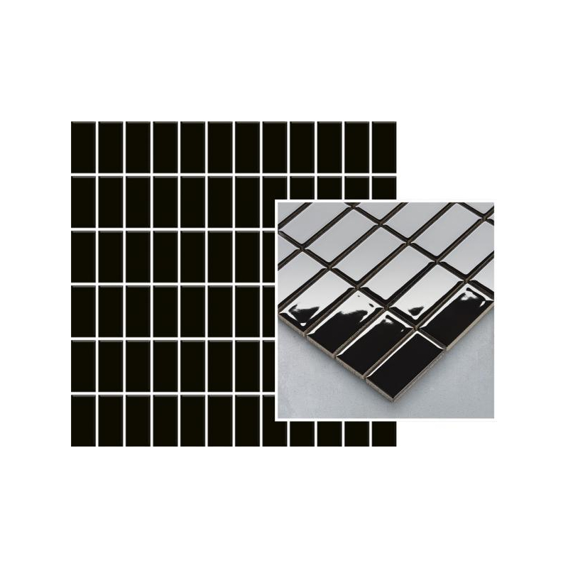 ALTEA NERO MOZAIKA PRASOWANA K.2,3X4,8 29,8X29,8 GAT.1 (P.50435)