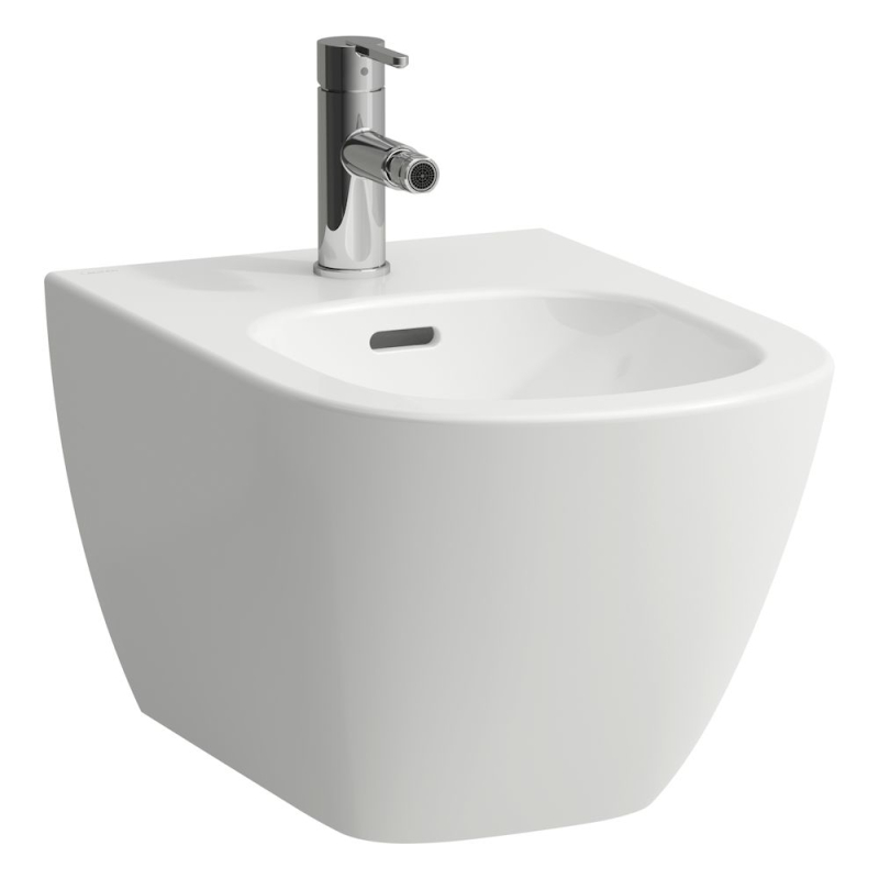 LUA Bidet podwieszany ADVANCED 520 x 360 mm, z otworem na baterie na środku, z otworem przelewowym LAUFEN H8300810003021
