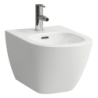 LUA Bidet podwieszany ADVANCED 520 x 360 mm, z otworem na baterie na środku, z otworem przelewowym LAUFEN H8300810003021