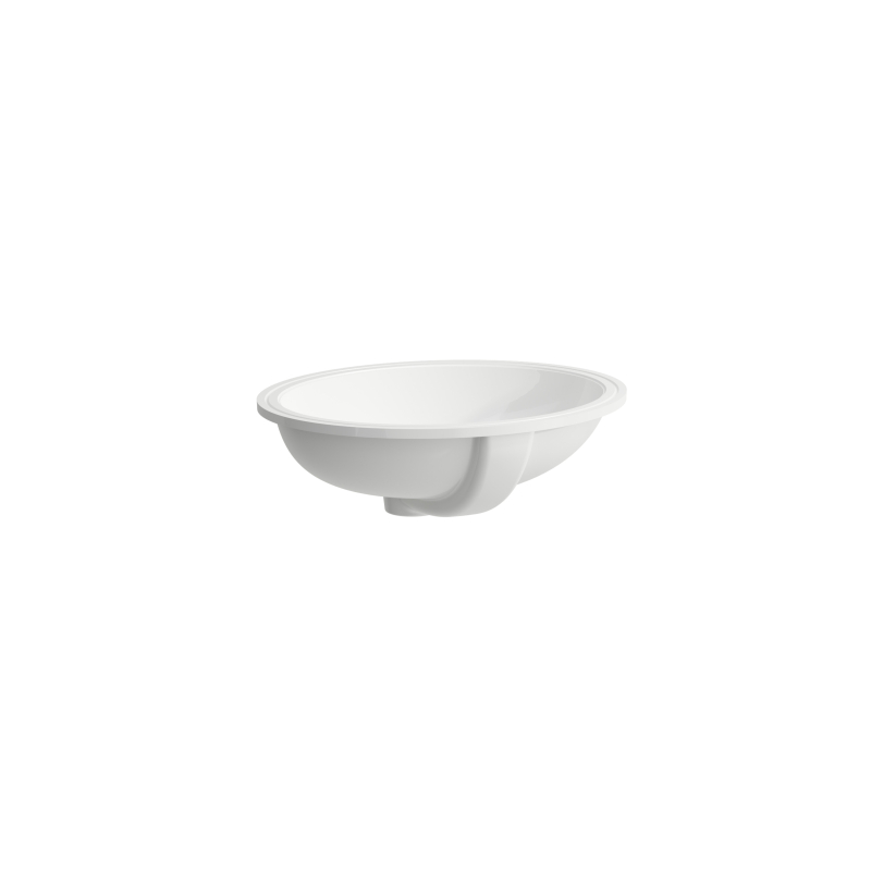 SAVOY Umywalka podblatowa owalna 440 x 35 mm, bez otworu na baterie, nieszkliwiona, szlifowana LAUFEN H8189430001091