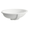 SAVOY Umywalka podblatowa owalna 440 x 35 mm, bez otworu na baterie, szkliwiona, szlifowana LAUFEN H8189430001551