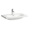 LUA Umywalka ścienna 800 x 460 mm, bez otworu na baterie, z otworem przelewowym LAUFEN H8100870001091