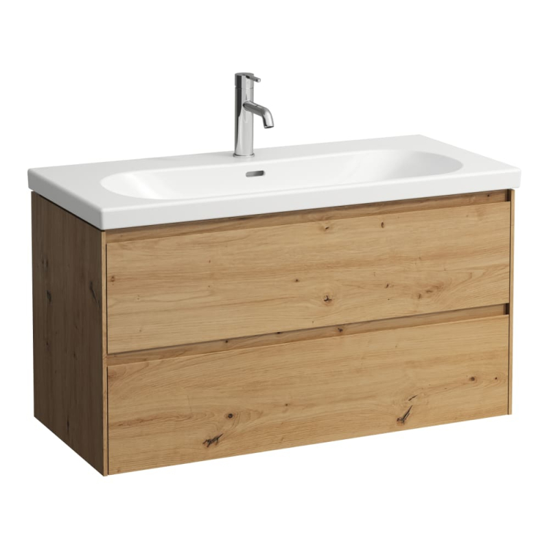LUA Umywalka ścienna 1000 x 460 mm LCC, z otworem na baterie, z otworem przelewowym LAUFEN H8100894001041
