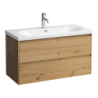 LUA Umywalka ścienna 1000 x 460 mm LCC, z otworem na baterie, z otworem przelewowym LAUFEN H8100894001041