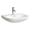 LUA Umywalka ścienna 600 x 460 mm, z otworem na baterie, z otworem przelewowym LAUFEN H8110830001041