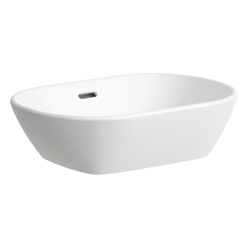 LUA Umywalka nablatowa, owalna 500 x 335 mm, bez otworu na baterie, z otworem przelewowym LAUFEN H8120830001091