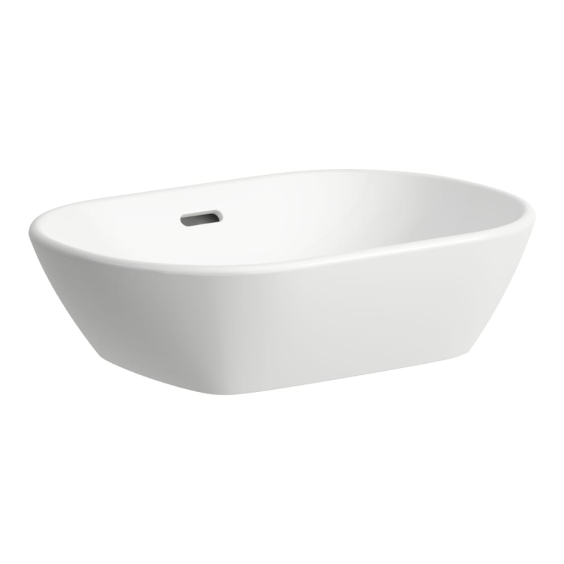 LUA Umywalka nablatowa, owalna 500 x 335 mm LCC, bez otworu na baterie, bez otworu przelewowego LAUFEN H8120834001121