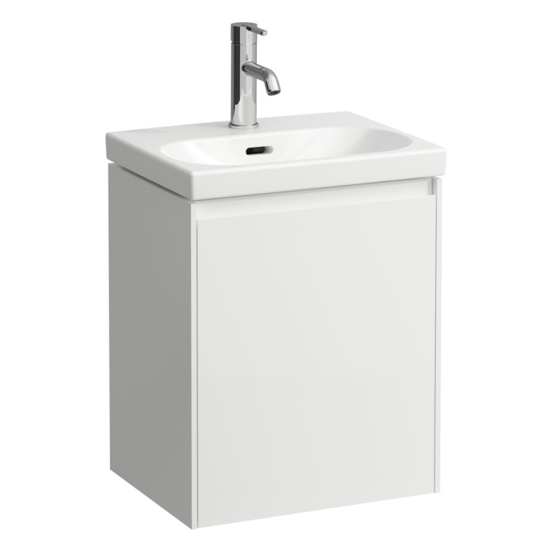 LUA Mała umywalka ścienna 450 x 340 mm LCC, z otworem na baterie, z otworem przelewowym LAUFEN H8150814001041