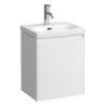 LUA Mała umywalka ścienna 450 x 340 mm LCC, z otworem na baterie, z otworem przelewowym LAUFEN H8150814001041