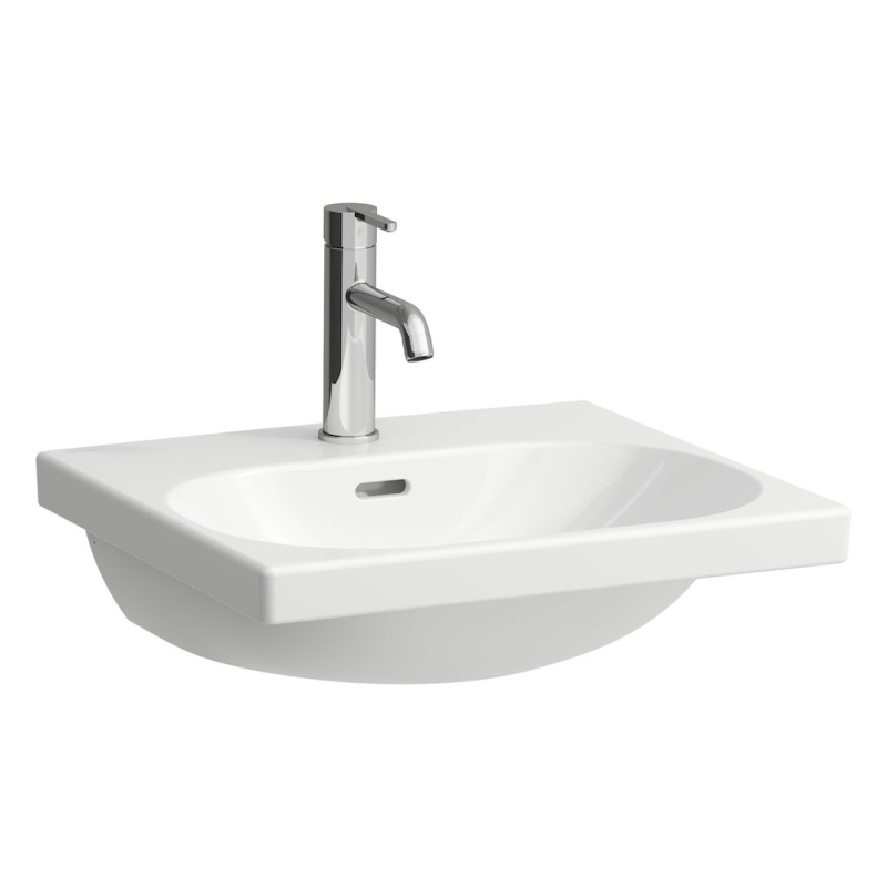 LUA Umywalka ścienna 500 x 460 mm LCC, szlifowany spód, bez otworu na baterie, z otworem przelewowym LAUFEN H8160814001091
