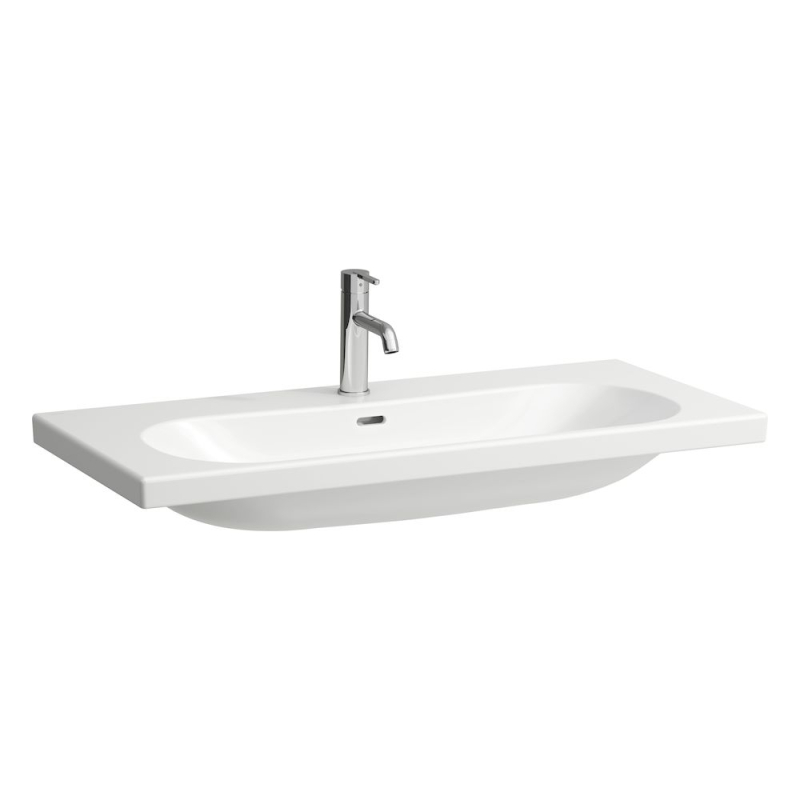 LUA Umywalka ścienna 1000 x 460 mm, szlifowany spód, z 2 otworami na baterie z jednym otworem przelewowym LAUFEN H8160890001071