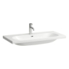 LUA Umywalka ścienna 1000 x 460 mm, szlifowany spód, z 2 otworami na baterie z jednym otworem przelewowym LAUFEN H8160890001071