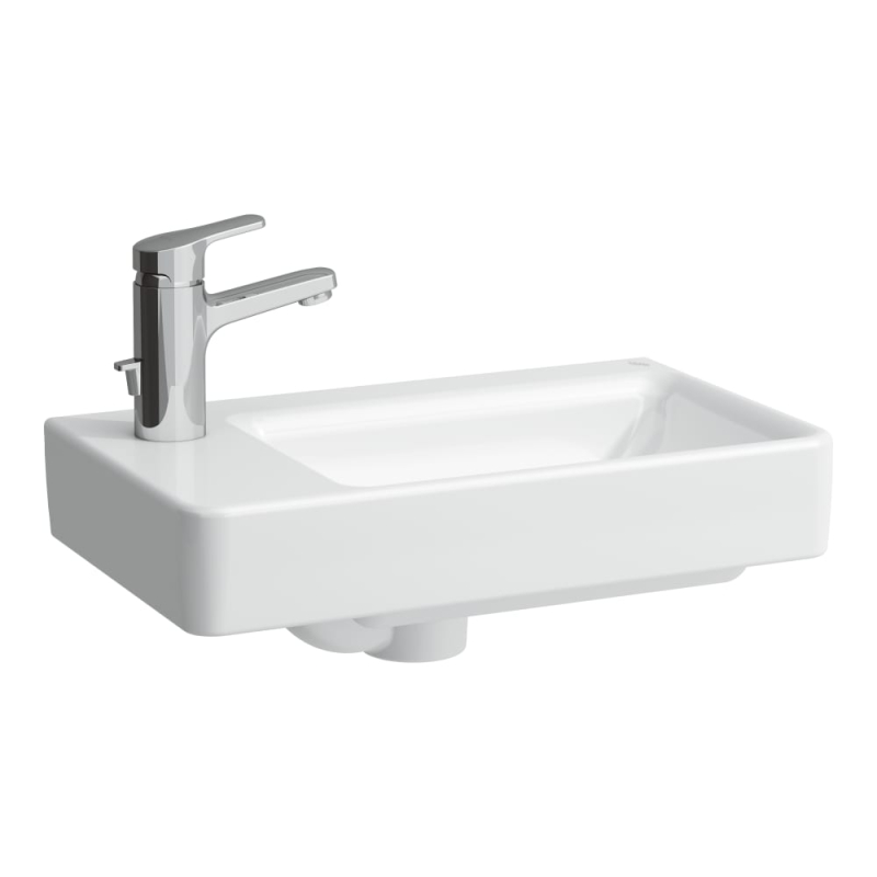 LCC Active PRO S Umywalka ścienna 480 x 280 mm mała, z otworem na baterie po lewej stronie LAUFEN H815955A001041