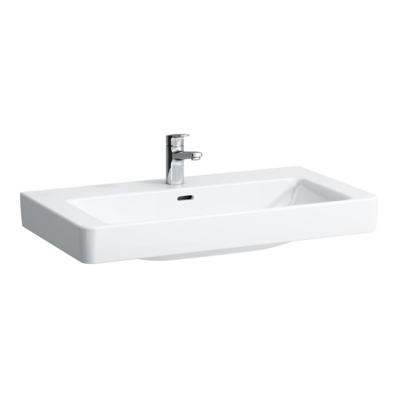 LCC Active PRO S Umywalka ścienna 850 x 460 mm, z otworem na baterie na środku, z otworem przelewowym LAUFEN H813965A001041