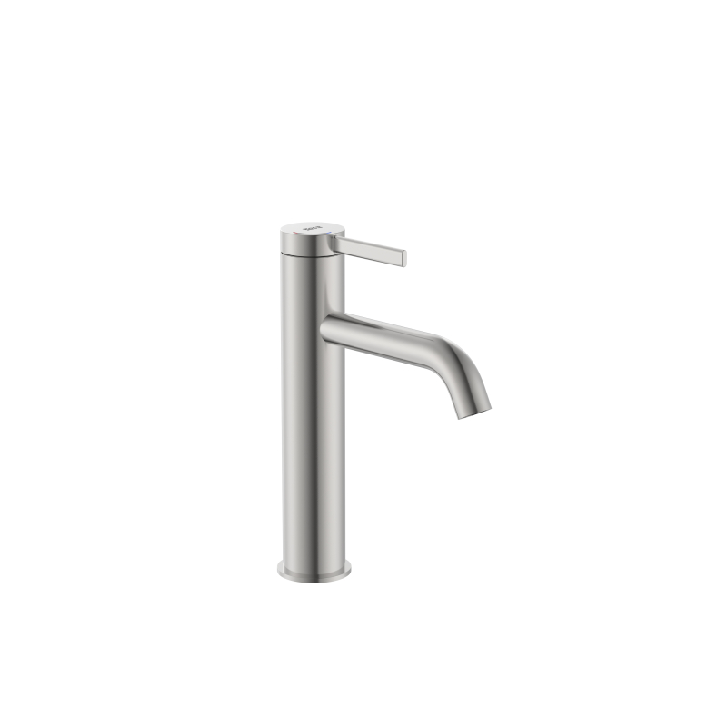 ONA Bateria umywalkowa sztorcowa medium z korkiem click-clack PVD Inox ROCA A5A3C9ESM0