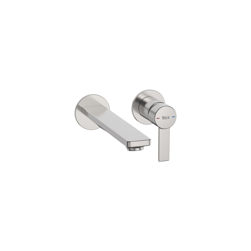 TARGA Bateria umywalkowa dwuotworowa podtynkowa PVD Inox ROCA A5A355FSM0