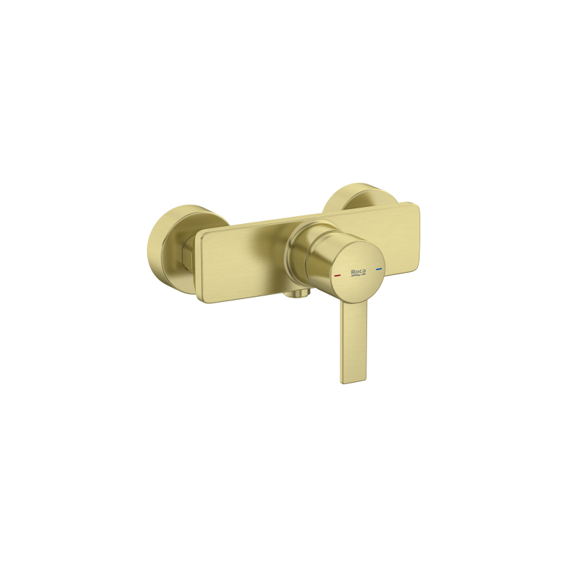 TARGA Bateria prysznicowa ścienna bez zestawu PVD Brushed Gold ROCA A5A215FVA0