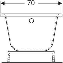 OPAL PLUS wanna prostokątna 160x70 cm KOŁO XWP1260000