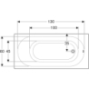 OPAL PLUS wanna prostokątna 150x70 cm KOŁO XWP1250000