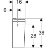 IDOL spłuczka 3/6l,z armat., zas. boczne KOŁO M14020000