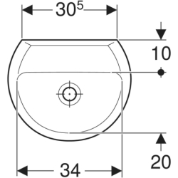 REKORD umywalka 40 cm b/o biała KOŁO K92040000