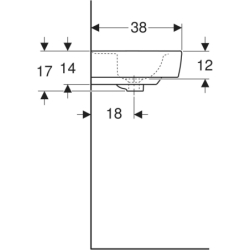 REKORD umywalka mebl. prostokątna 50 cm z/o biała KOŁO K91952000