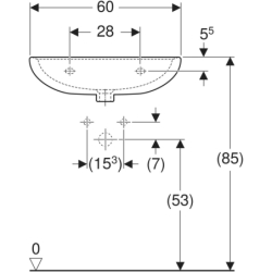 REKORD umywalka 60 cm z/o biała KOŁO K91160000