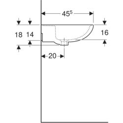 REKORD umywalka 60 cm z/o biała KOŁO K91160000