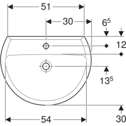 REKORD umywalka 60 cm z/o biała KOŁO K91160000
