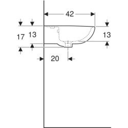 REKORD umywalka 55 cm z/o biała KOŁO K91155000