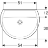 REKORD umywalka 60 cm b/o biała KOŁO K91060000