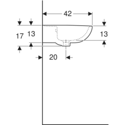 REKORD umywalka 55 cm b/o biała KOŁO K91055000