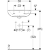 REKORD umywalka 50 cm b/o biała KOŁO K91050000