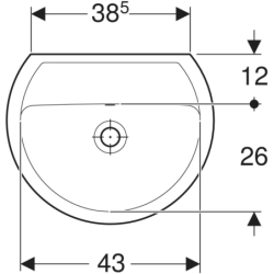 REKORD umywalka 50 cm b/o biała KOŁO K91050000
