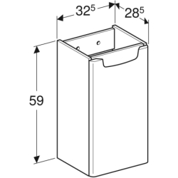 REKORD szafka podum.40cm, biała KOŁO 89541000
