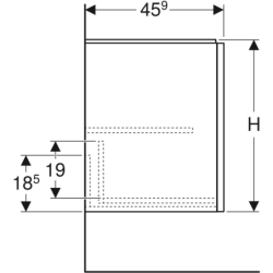 TWINS Szafka z 1 szufladą 60cm, czarny mat KOŁO 89500000