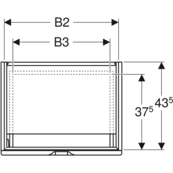 TWINS Szafka z 1 szufladą 60cm, czarny mat KOŁO 89500000