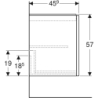 TWINS Szafka z 1 szufladą 50cm, czarny mat KOŁO 89497000