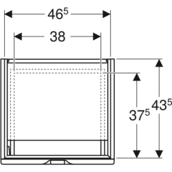 TWINS Szafka z 1 szufladą 50cm, czarny mat KOŁO 89497000