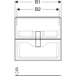 TWINS Szafka z 2 szufladami 60cm, czarny mat KOŁO 89494000