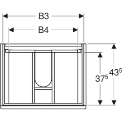 TWINS Szafka z 2 szufladami 60cm, czarny mat KOŁO 89494000