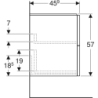 TWINS Szafka z 2 szufladami 60cm, biały połysk KOŁO 89492000