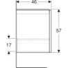 TWINS Szafka z drzwiami 50cm, czarny mat KOŁO 89485000